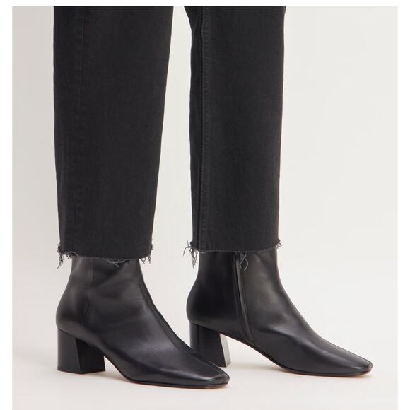 Everlane The Day Boot Black Leather Minimal Women's 8.5 Elevated Basic Capsule - Picture 1 of 14